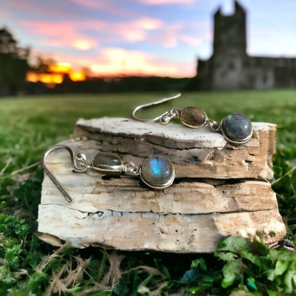 925 Labradorite Earrings. - Picture 14 of 16